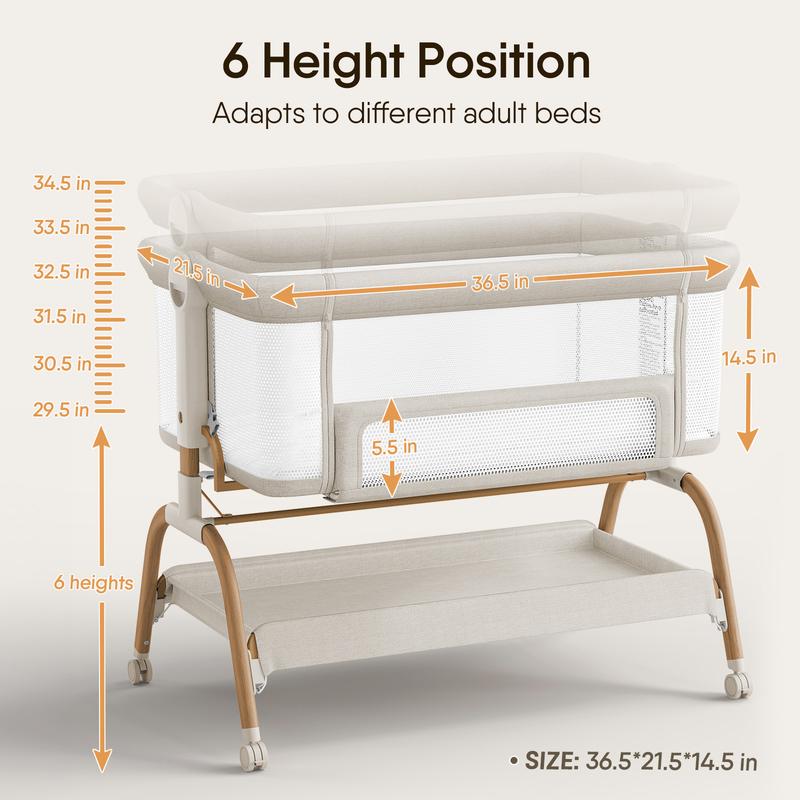 BabyBond - 3 in 1 Baby Bassinet Bedside Sleeper
